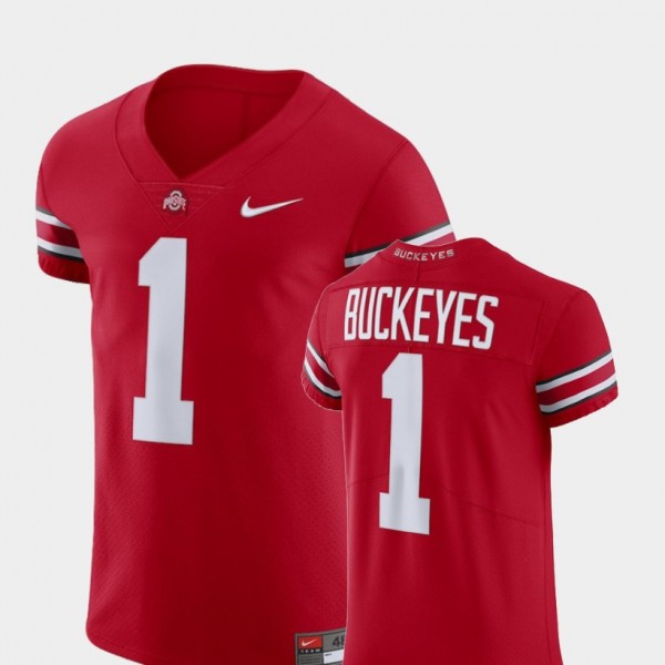 Ohio State Buckeyes Men's #1 Elite V-Neck Scarlet College Football Jersey 2404VEUP6